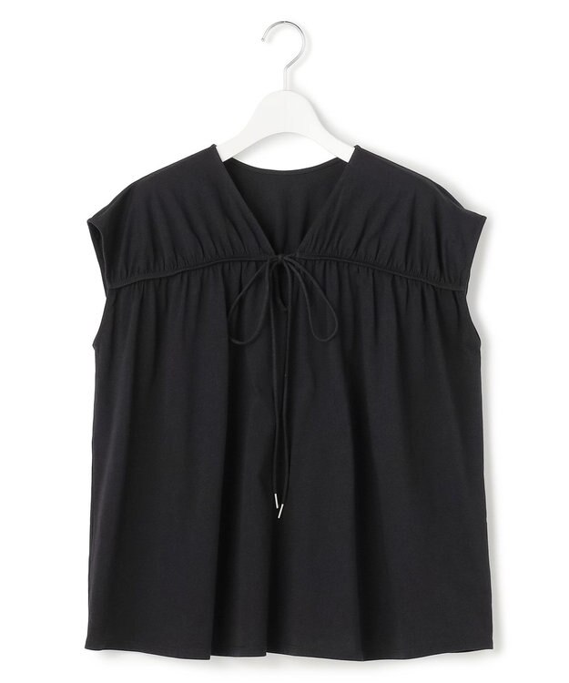 23区 【SLOW/一部店舗限定】シャーリングデザイン 2WAY カットソー ブラック