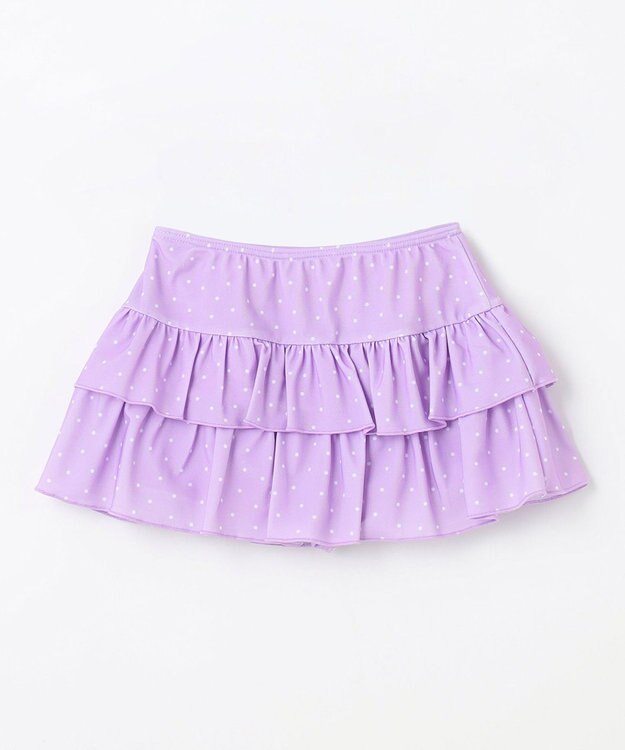 ANY KIDS 花柄×ドット柄 セパレート 水着 オフ花柄×ラベンダードット