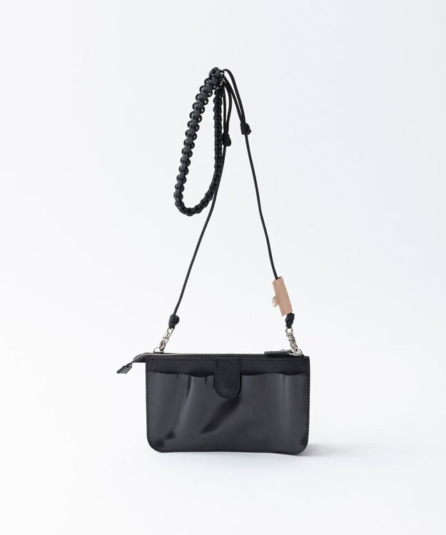 TRICOTE 【2WAY】PVC ミックス スマホ ポーチ / ショルダー 99BLACK