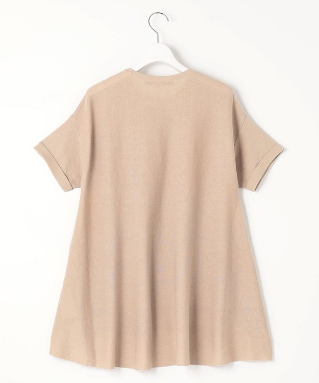 自由区 【WEB限定・洗える・XSサイズあり】ハイツイストコットンアセテートテントライン ニット ベージュ系