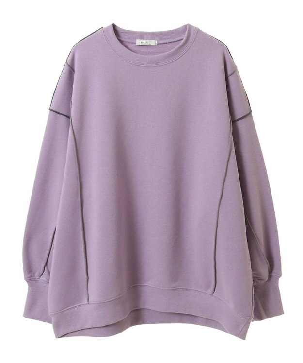 earth music&ecology 配色ルーズチュニック Lavender