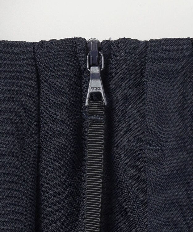 #Newans 【洗濯機可能】タックネックブラウス ネイビー