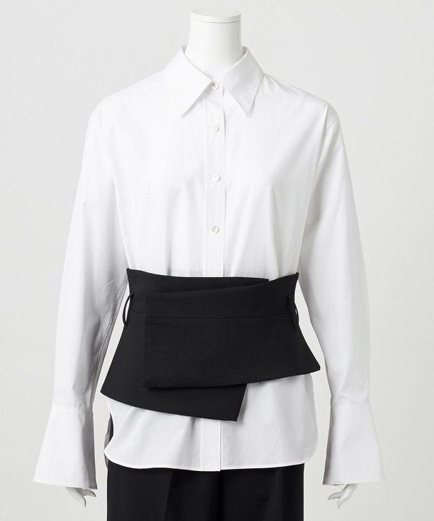 23区 L 【エステータ】ウールダブルクロス カマーバンド ブラック系