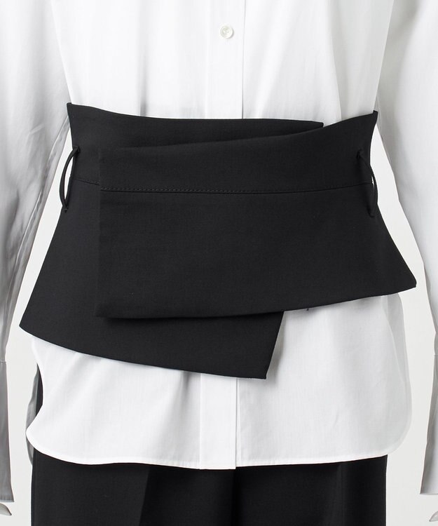 23区 L 【エステータ】ウールダブルクロス カマーバンド ブラック系