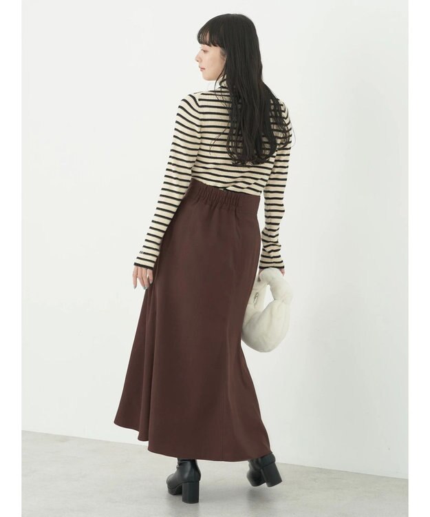 earth music&ecology フロントボタンスカート Brown