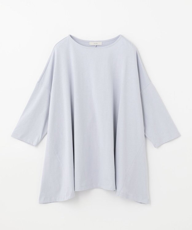 ANY 【洗える】テントライン カットソー サックスブルー系