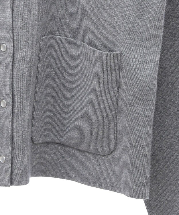 AMERICAN HOLIC バイパチクルーネックニットカーディガン Gray Mixture