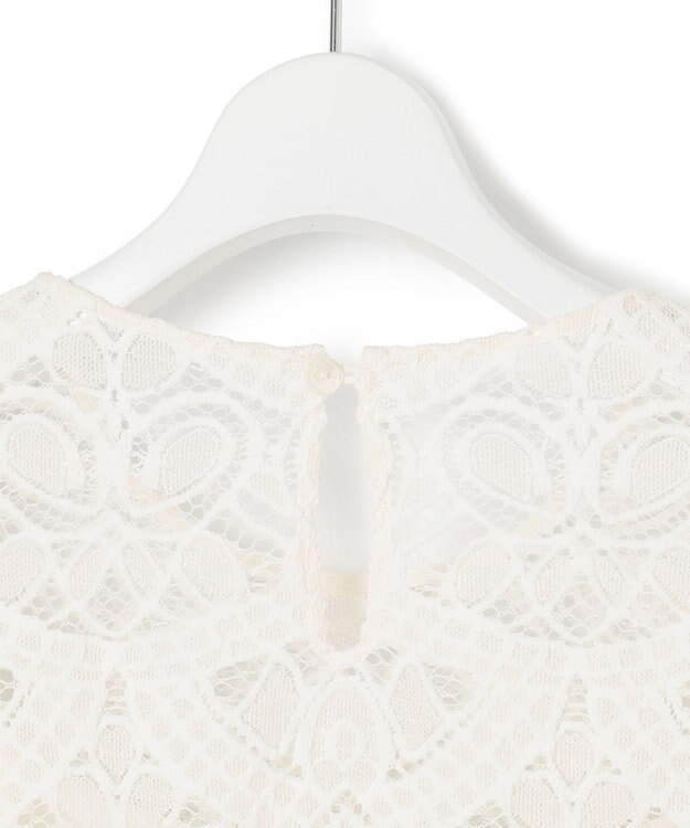 23区 【洗える】レース ブラウス ホワイト系