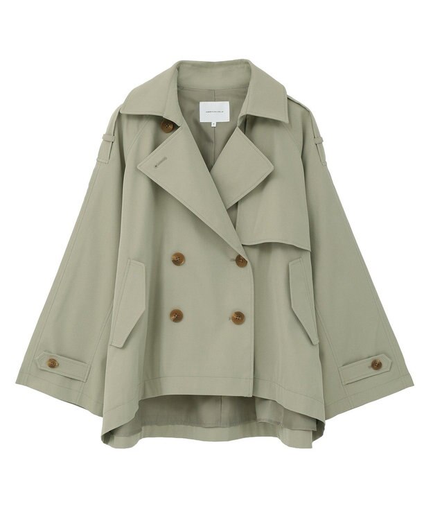 AMERICAN HOLIC 【先行予約】ショートトレンチコート Light Khaki