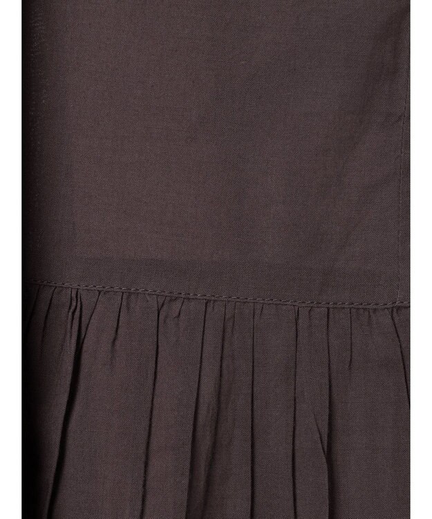 CRAFT STANDARD BOUTIQUE インド綿パフスリーブギャザーワンピース Purple