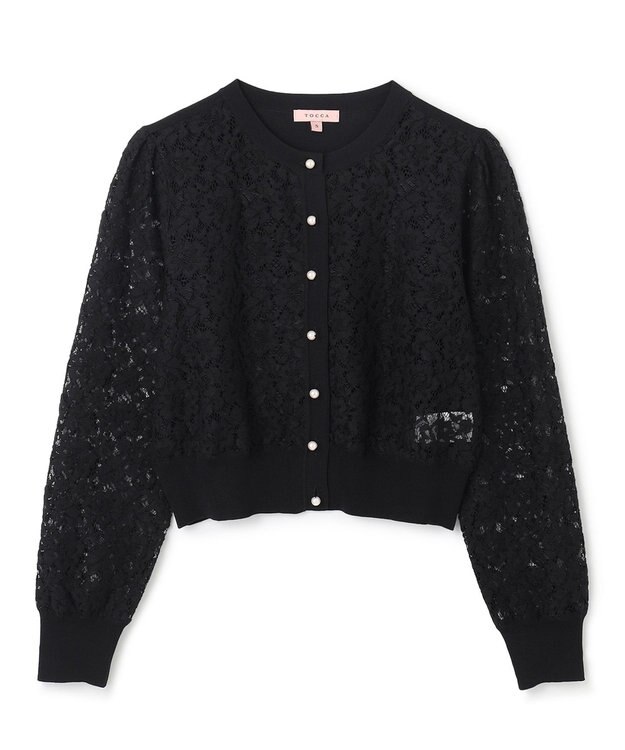 TOCCA 【洗える！】GENIUS OF LACE カーディガン ブラック系