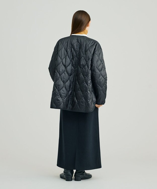 J.PRESS YORK STREET 【WOMEN】キルト×ジャージ ブルゾン ブラック系