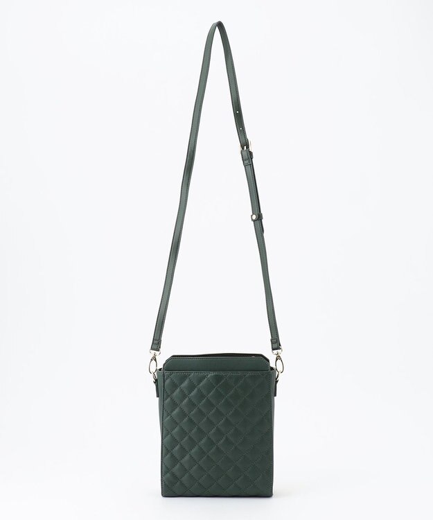 LA BAGAGERIE シープキルトWストラップスクエアショルダー グリーン