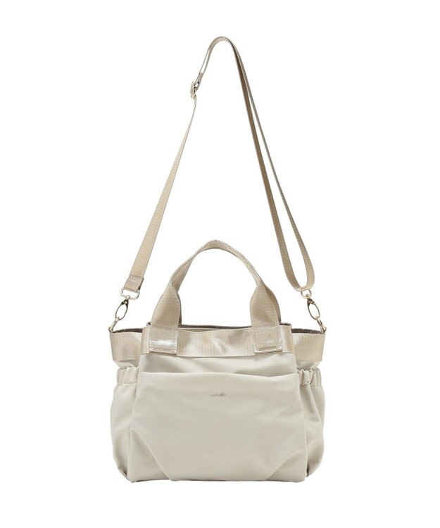 Green Parks ａｎｄｍｉｋｋａ．２ＷＡＹベルトトートバッグ Light Beige