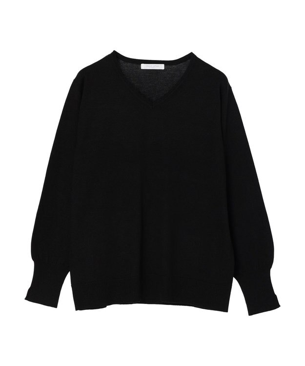 Green Parks アルガンオイル配合　Ｖネックプルオーバー Black