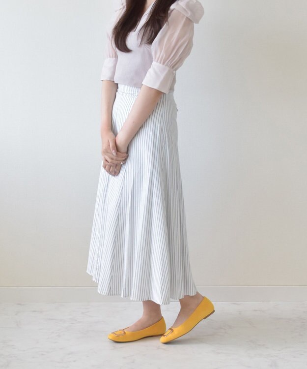 Bridget Birkin 【Bridget Birkin】スクエアバックルフラットシューズ イエロースウェード