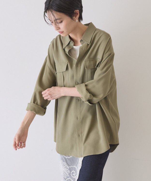 AMERICAN HOLIC ミリタリーシャツ Khaki