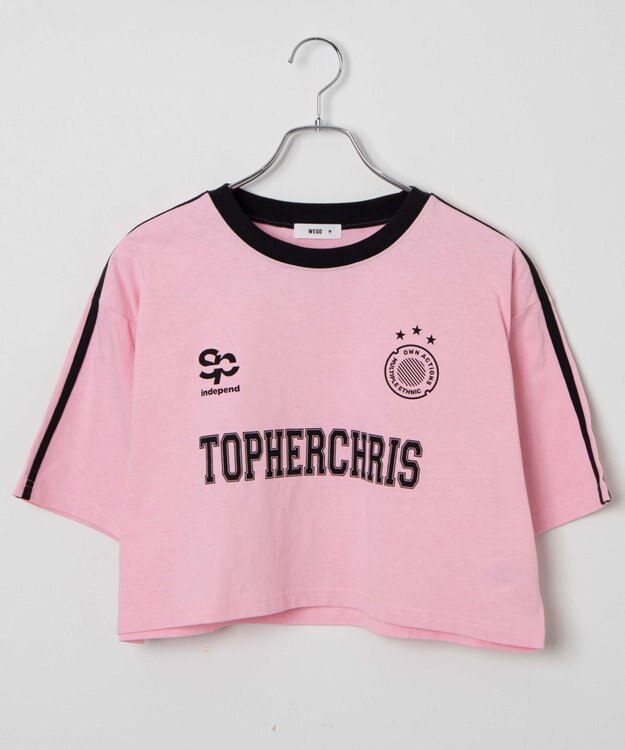 WEGO ライングラフィックショートT ピンク