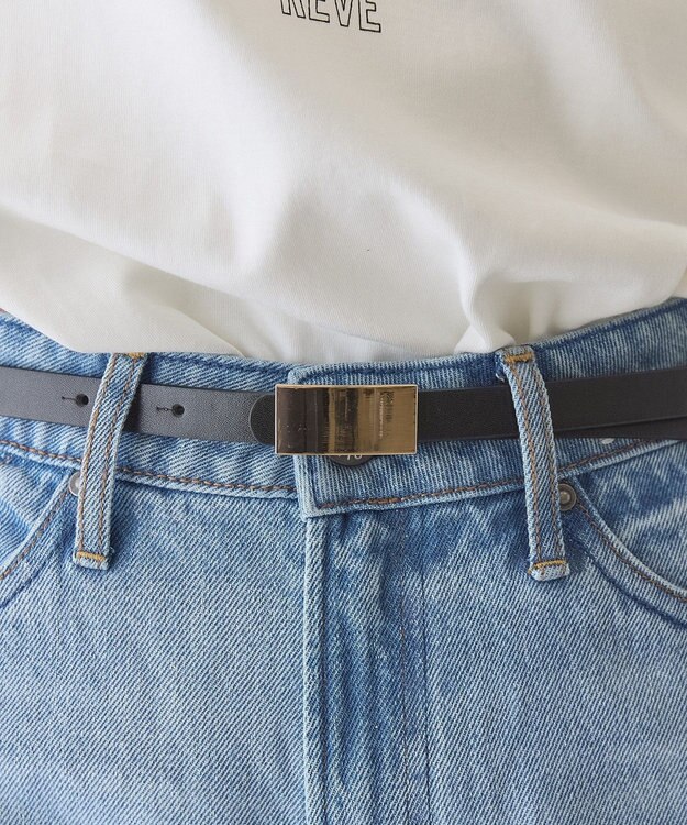 AMERICAN HOLIC スクエアメタルパーツベルト Black