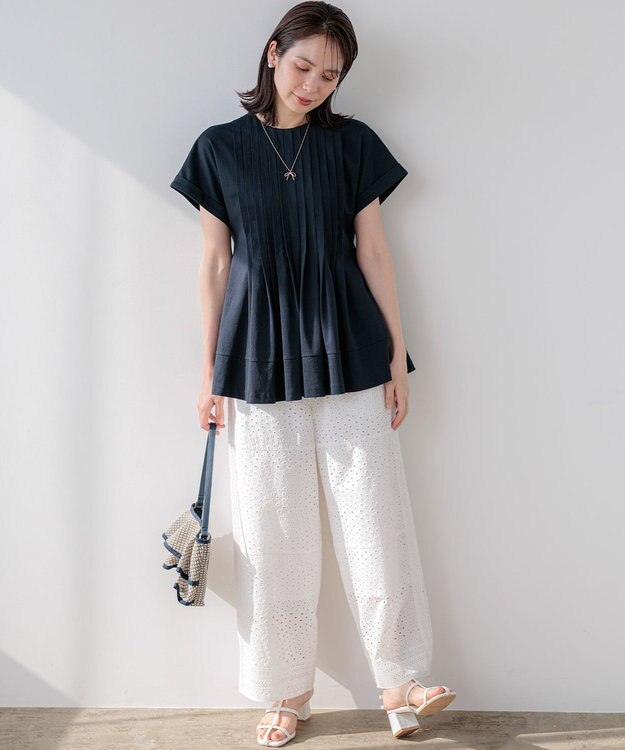 組曲 L 【先行予約】サマージャージーブラウスライク カットソー ネイビー系