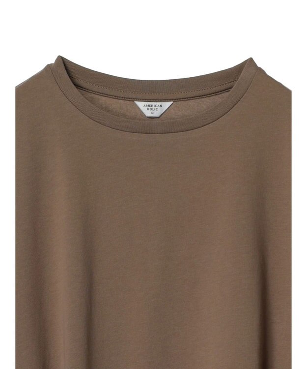 AMERICAN HOLIC 接触冷感裾タックカットプルオーバー Mocha