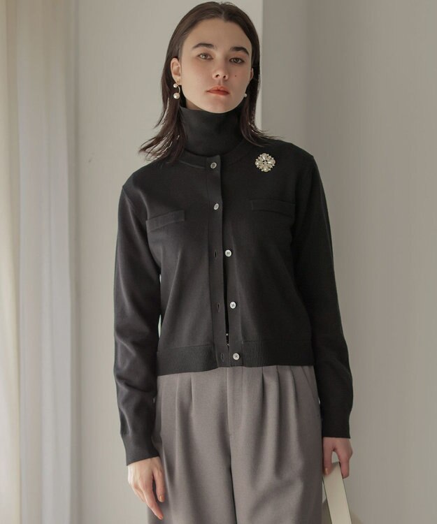 組曲 L ニューシックニット カーディガン ブラック系