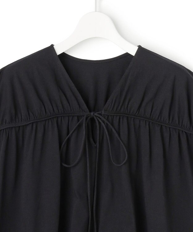 23区 【SLOW/一部店舗限定】シャーリングデザイン 2WAY カットソー ブラック