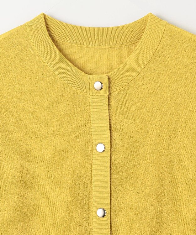 ANY シアーニットショートカーディガン イエロー