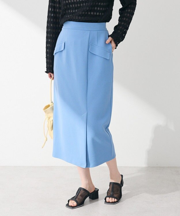 Green Parks きれいシルエット　フラップ付きナロースカート