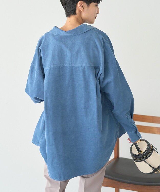 AMERICAN HOLIC Ｗポケットコーデュロイシャツ Blue