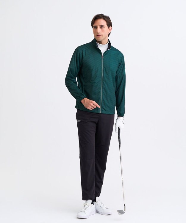 23区GOLF 【MEN】エアリージャージ ストレッチライトブルゾン ダークグリーン系5