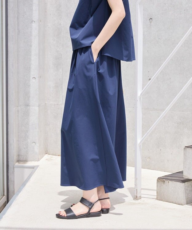 AMERICAN HOLIC 【多機能】タックトップス＋ギャザースカート Navy