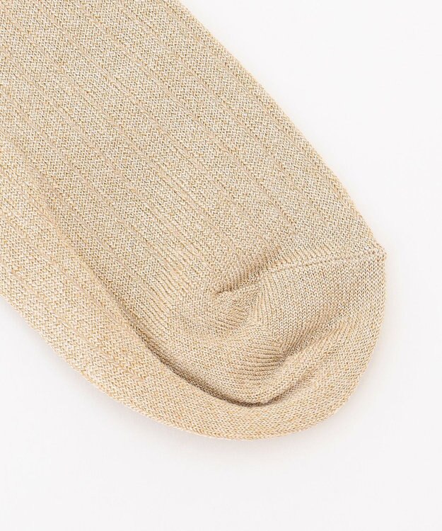 自由区 ラメ ソックス ベージュラメ