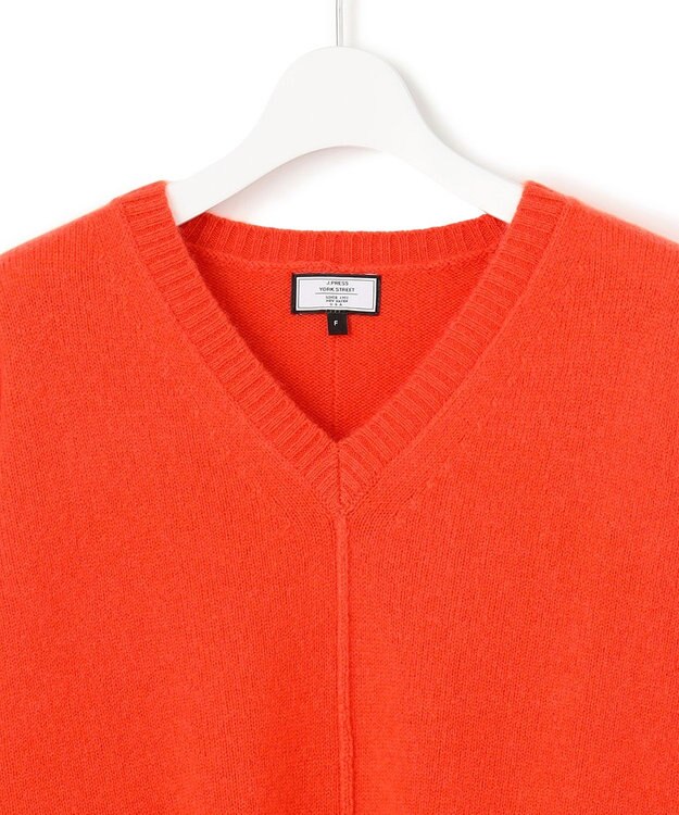 J.PRESS YORK STREET 【WOMEN】ウールカシミヤ ドルマンVニット オレンジ系