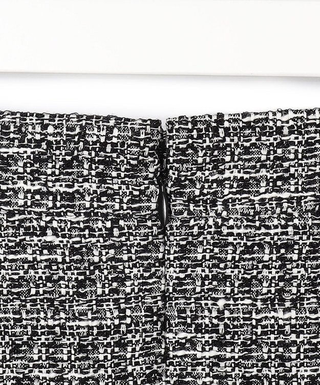 23区 【セットアップ対応】シャインツイードストレッチ スカート ブラックミックス