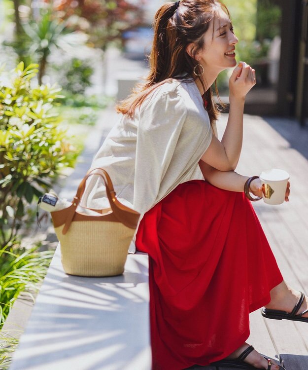 組曲 S サマージャージタック ワンピース レッド系