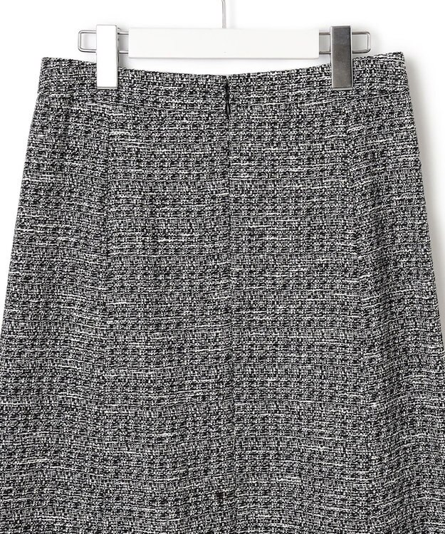 23区 【セットアップ対応】シャインツイードストレッチ スカート ブラックミックス