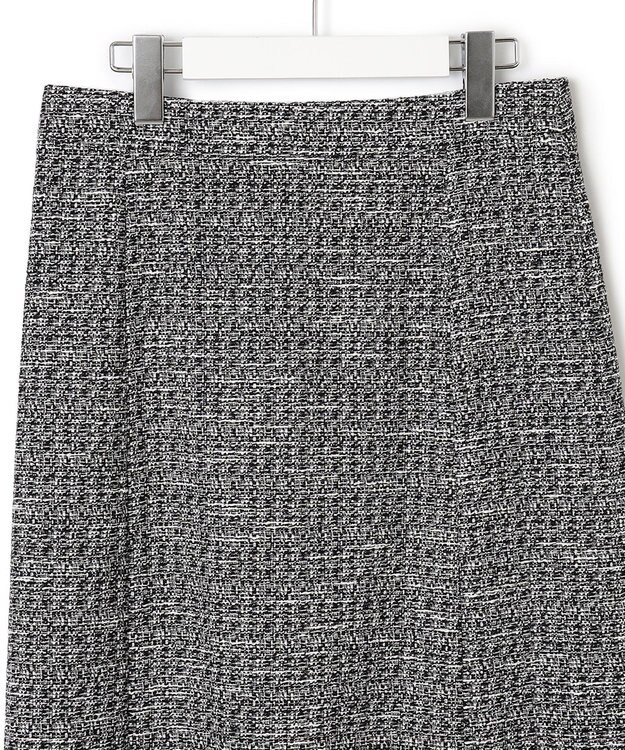 23区 【セットアップ対応】シャインツイードストレッチ スカート ブラックミックス