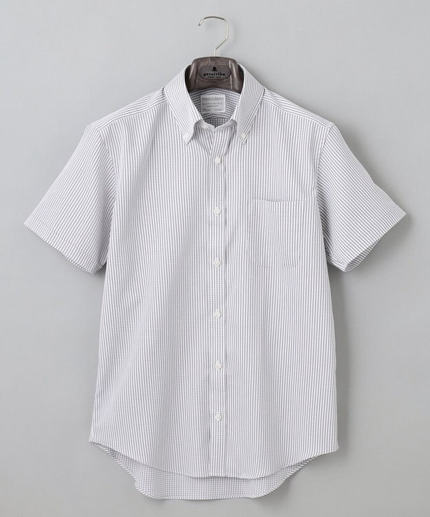 GOTAIRIKU 春夏向け【形態安定】SUMMERPREMIUMPLEATS_ボタンダウン 半袖ドレスシャツ（ストライプ） ライトグレー系4