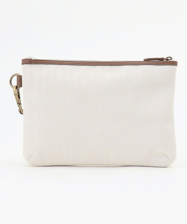 JOSEPH ABBOUD 【軽量/バッグINバッグ付き】ヘリンボンキャンバス トートバッグ アイボリー系