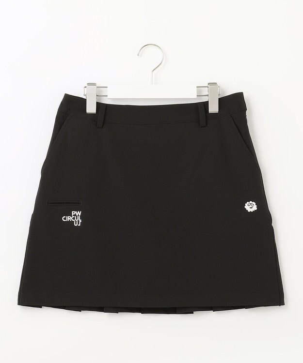 PW CIRCULUS 【WOMEN】【ストレッチ/撥水】インナー付き バックプリーツ スカート ブラック系