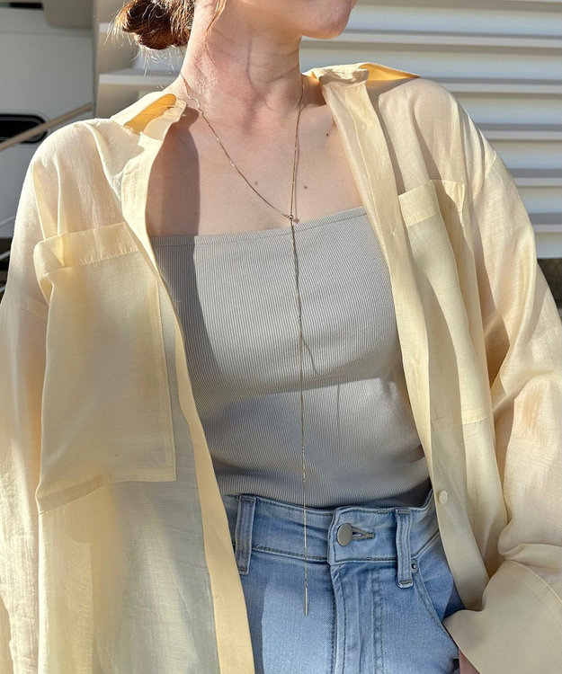 UNFILO シアーオーバーシャツ ライトイエロー