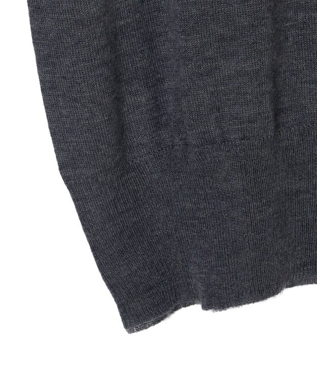 JOSEPH 【洗える】キャッシュエアーオーバーレイ　ラウンドネックニット Smoke combo