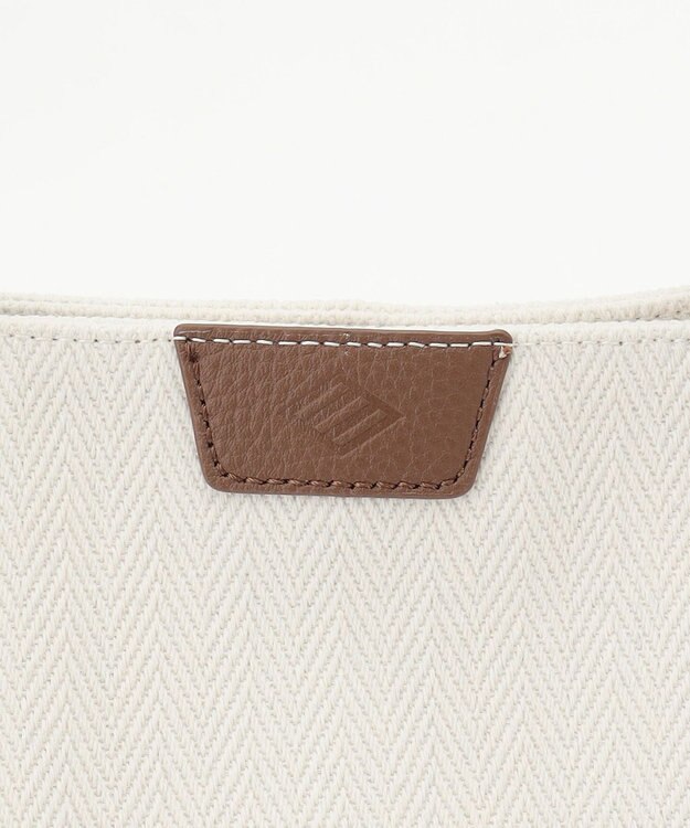 JOSEPH ABBOUD 【軽量/バッグINバッグ付き】ヘリンボンキャンバス トートバッグ アイボリー系