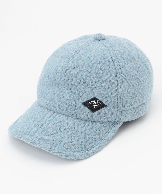 JOSEPH ABBOUD MOUNTAIN ヘリンボンウールフリースキャップ サックスブルー系