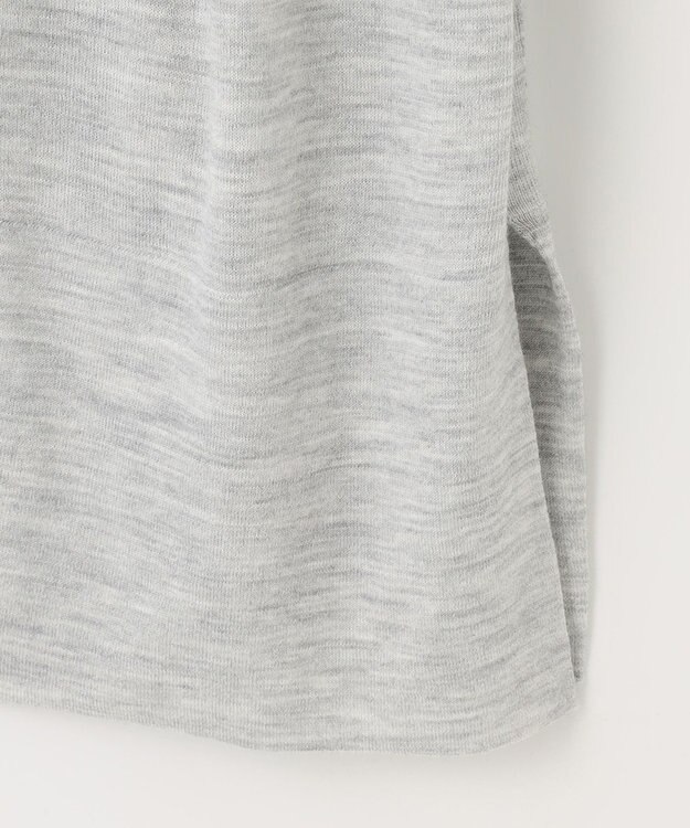 自由区 L 【洗える】CARIAGGI スーパーエクストラファインメリノ ニットカーディガン ライトグレー系