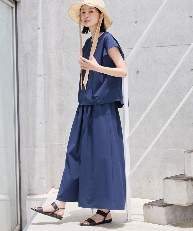 AMERICAN HOLIC 【多機能】タックトップス＋ギャザースカート Navy