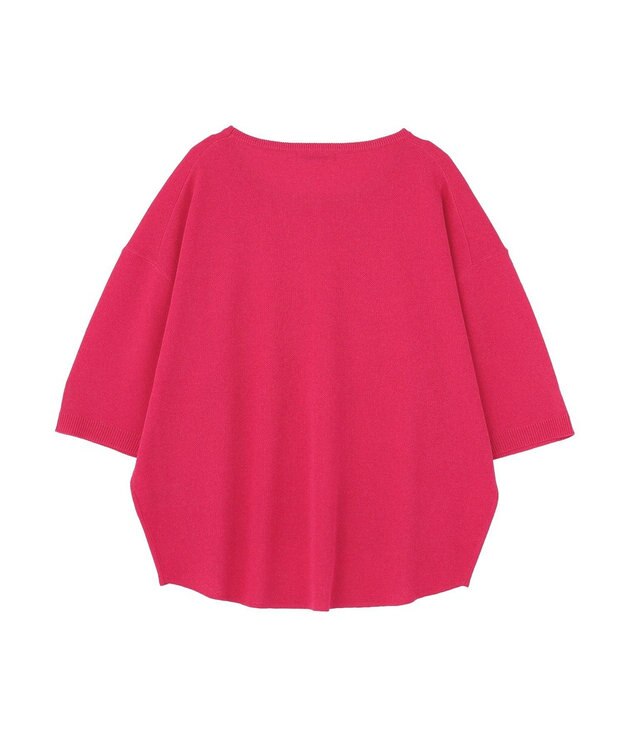 Green Parks 七分袖機能ニットプルオーバー Pink