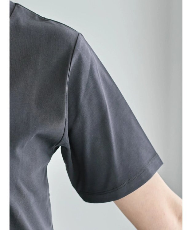 Te chichi パール&刺繍ロゴスタンダードTシャツ ブラック