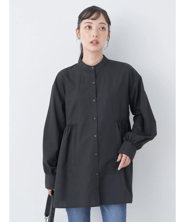 earth music&ecology サイドティアードチュニック Black